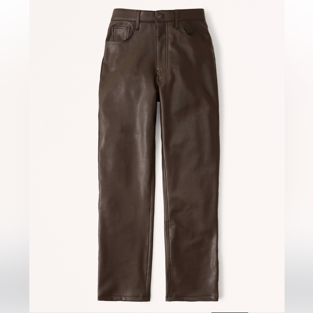 Abercrombie’s Vegan Leather 90s Straight Pant